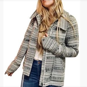 New - Capulet Aztec Print Anorak Hooded Zip Jacket - Size S